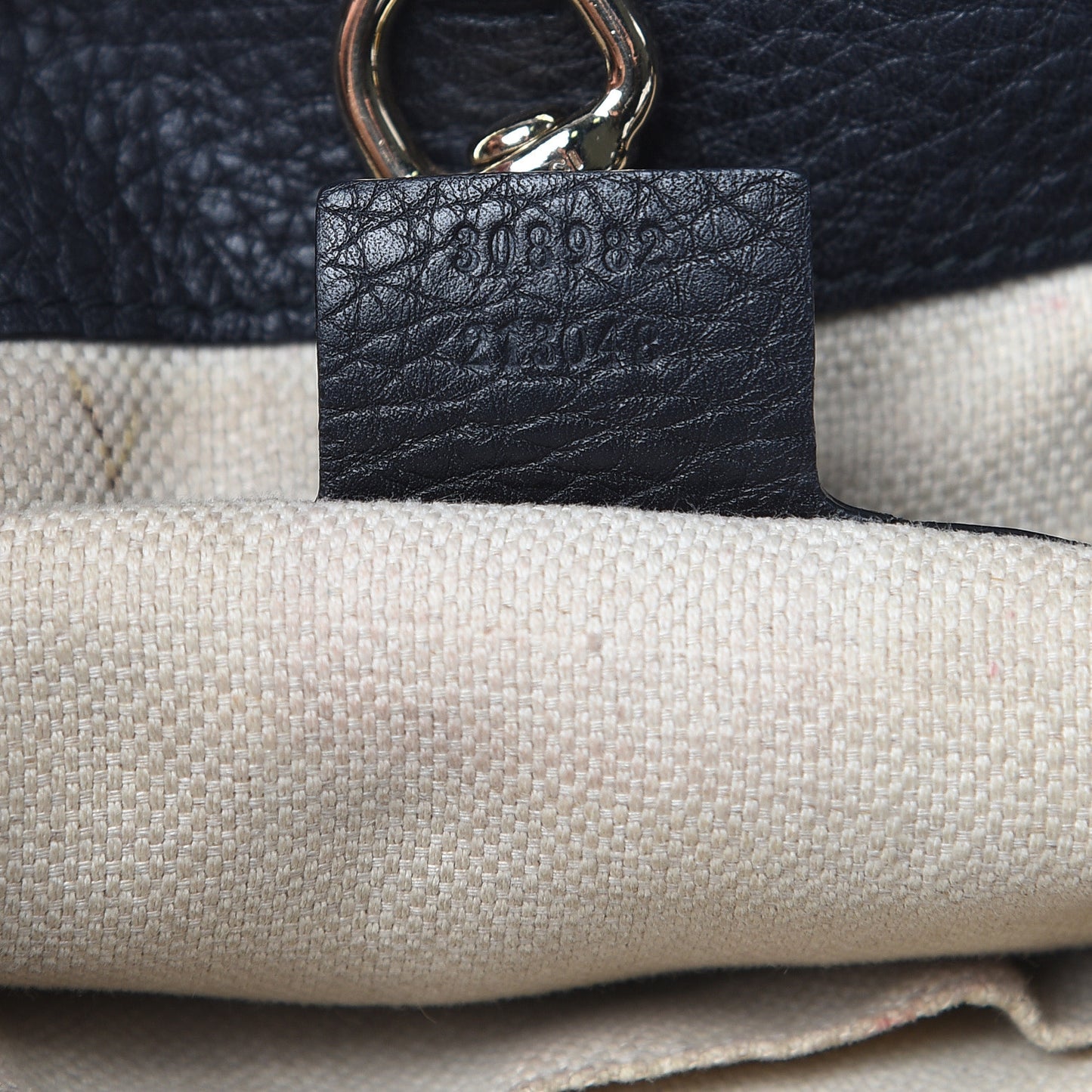 Pebbled Calfskin Medium Soho Chain Shoulder Bag Black