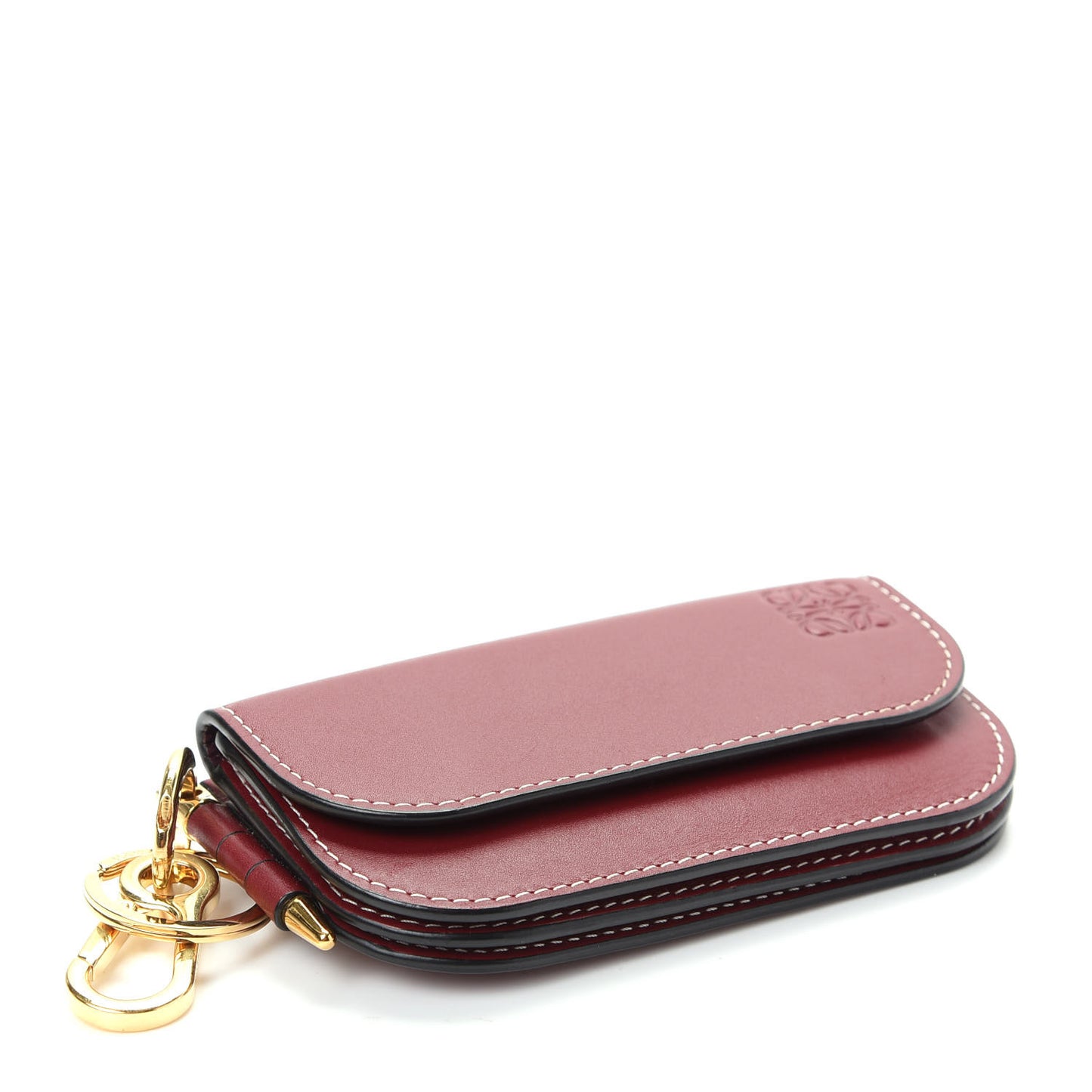 Smooth Calfskin Mini Gate Wallet Wine