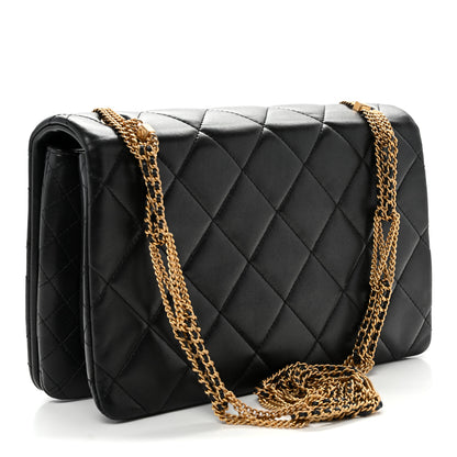 Chanel Lambskin Quilted On And On Medium Chain Flap Black 3 of 11