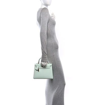Hermes Epsom Kelly Sellier 25 Vert Peppermint 3 of 10