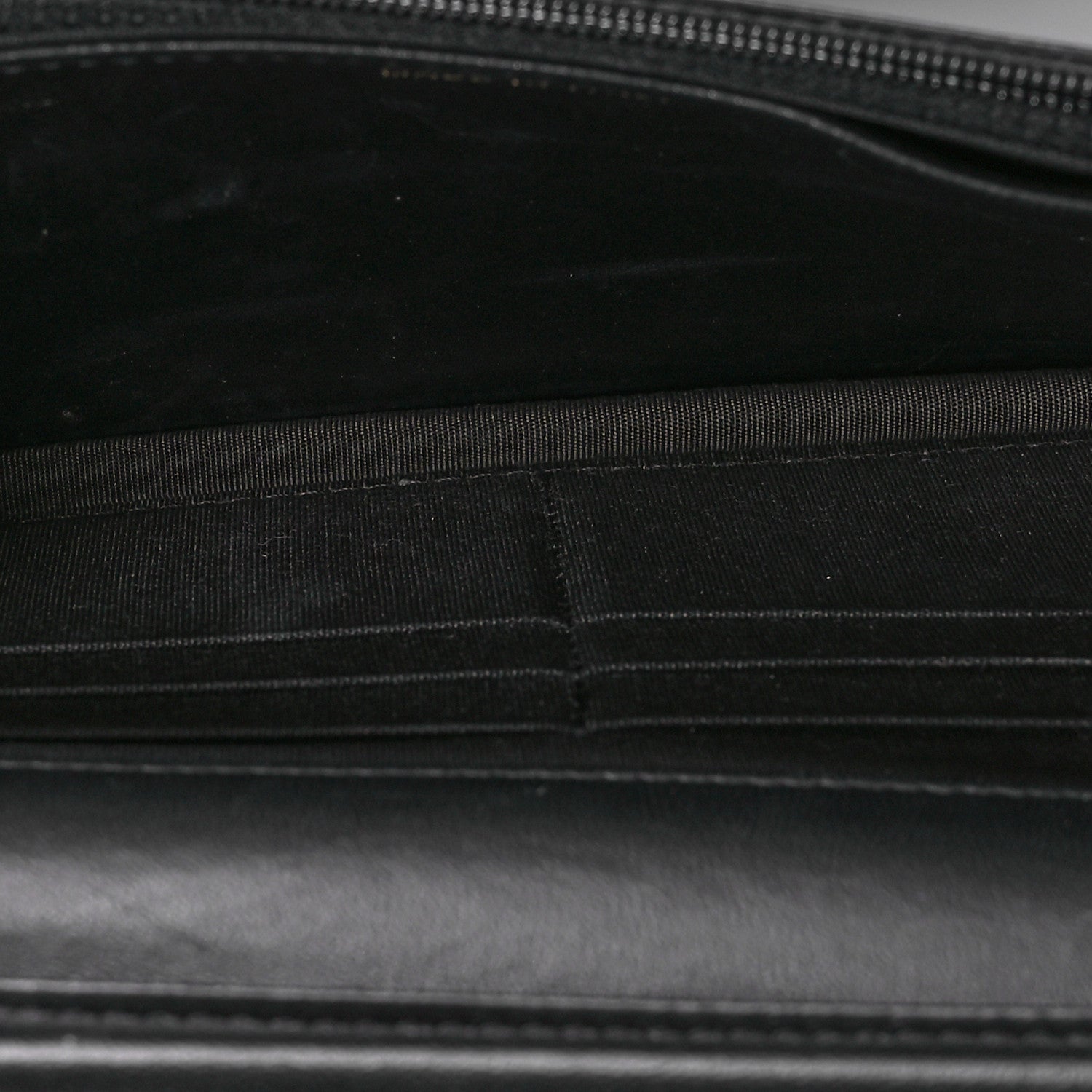Chanel LAmbskin Chevron Boy Wallet On Chain WOC Black 5 of 12