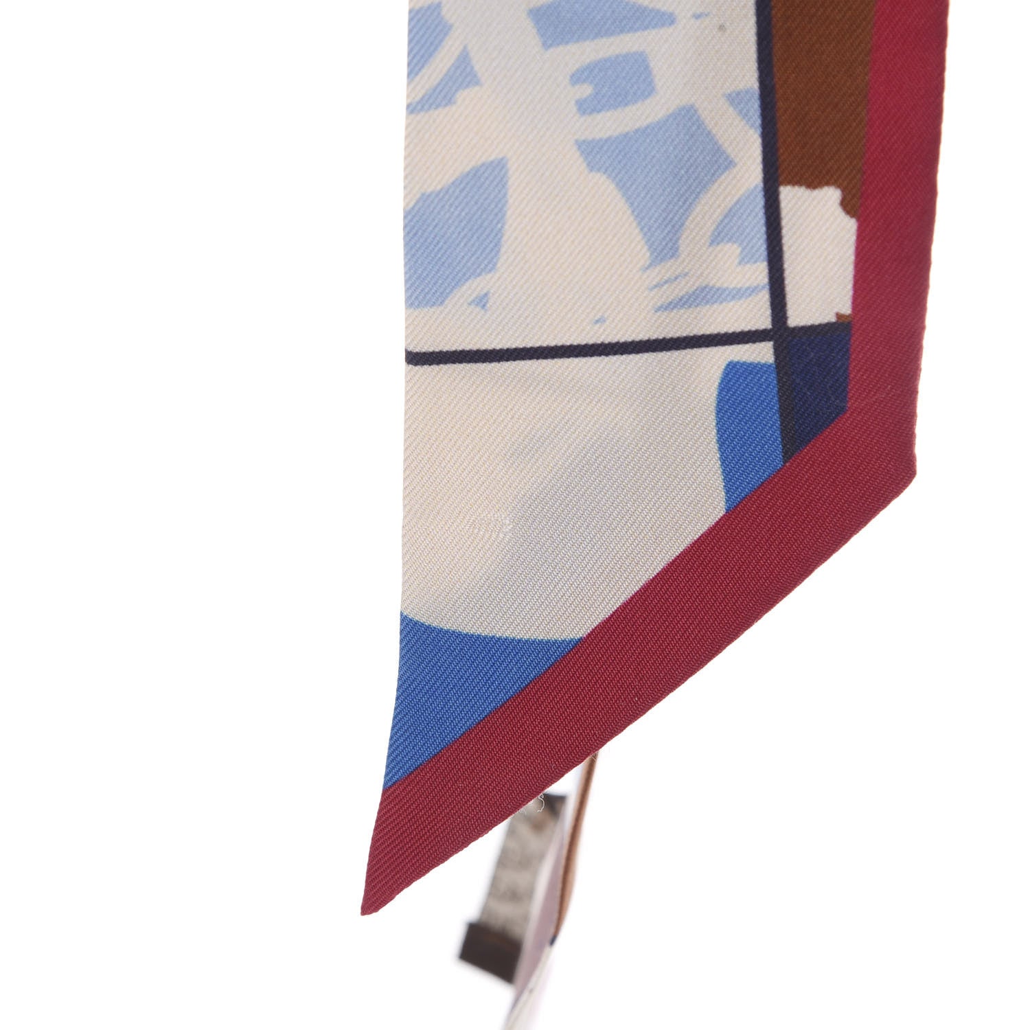 Hermes Silk En Desordre Twilly Framboise Craie Bleu 6 of 6
