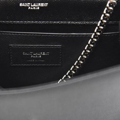 Saint Laurent Grain De Poudre Small Monogram Kate Satchel Black 6 of 9