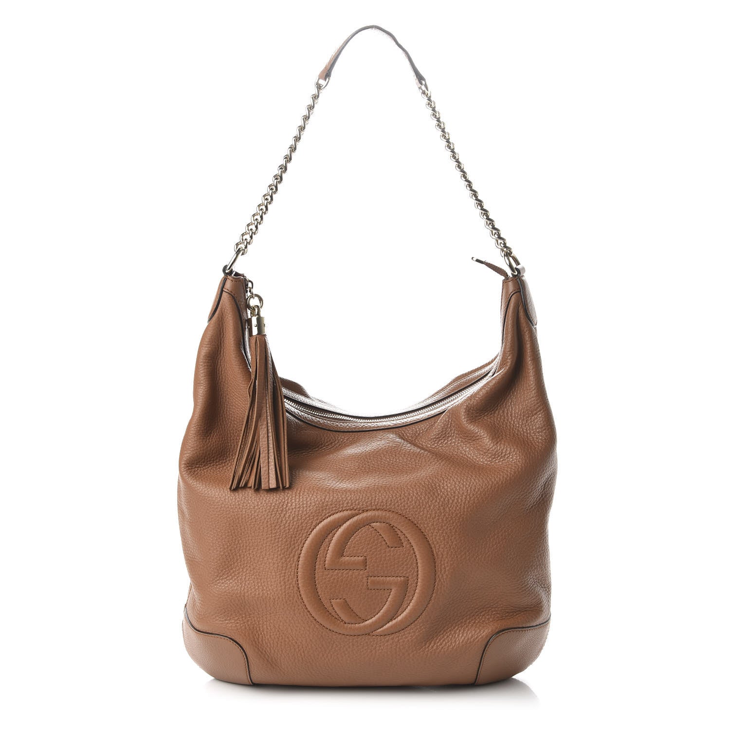 Gucci Cellarius Calfskin Medium Soho Chain Hobo Dusty Blush 1 of 10