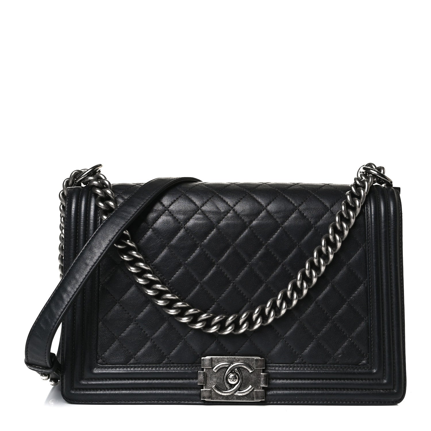 Chanel Calfskin Quilted New Medium Boy Flap Black 1 of 17