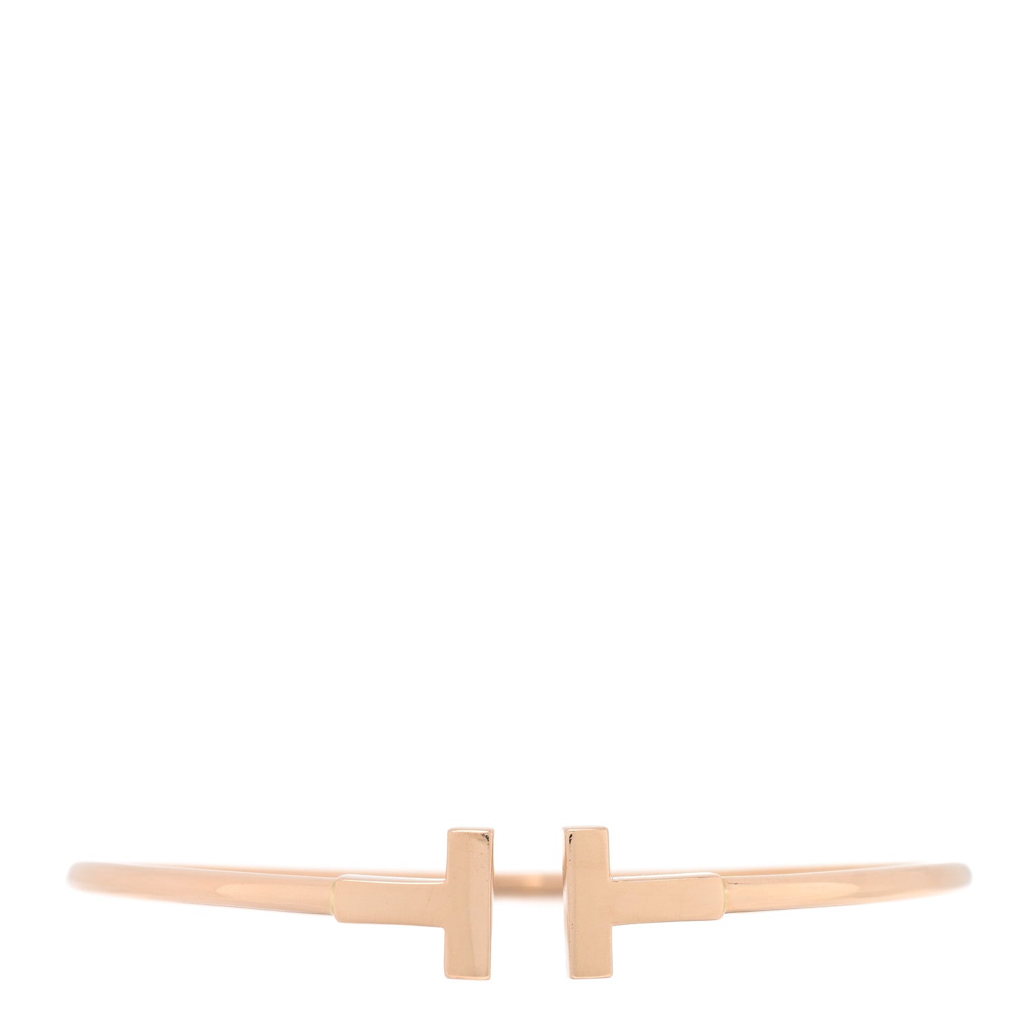 Tiffany 18K Rose Gold T Wire Bracelet 1 of 4