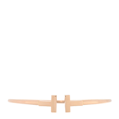 Tiffany 18K Rose Gold T Wire Bracelet 1 of 4