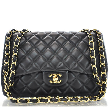 Chanel Lambskin Jumbo Single Flap Black 1 of 12