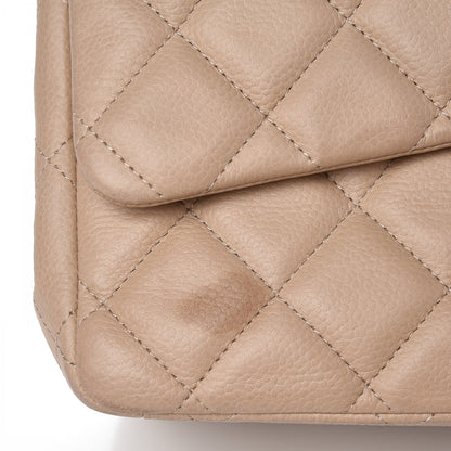 Chanel Caviar Quilted Maxi Double Flap Beige 9 of 14