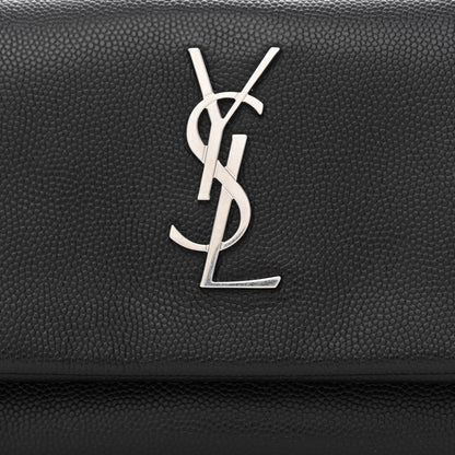 Saint Laurent Grain De Poudre Monogram Toy West Hollywood Fold-Over Bag Black 8 of 12