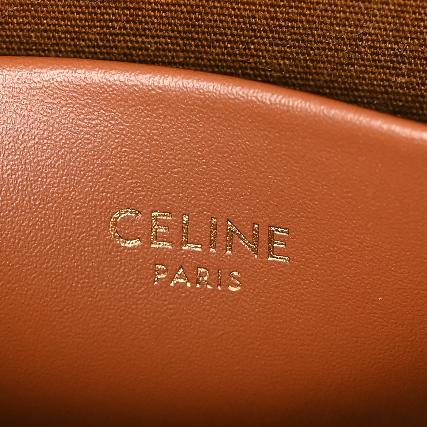 Canvas Calfskin Triomphe Teen Honorine Bag Tan