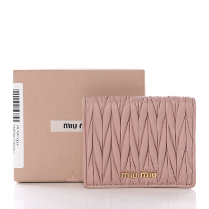 Miu Miu Nappa Matelasse Compact Wallet Orchidea 7 of 7