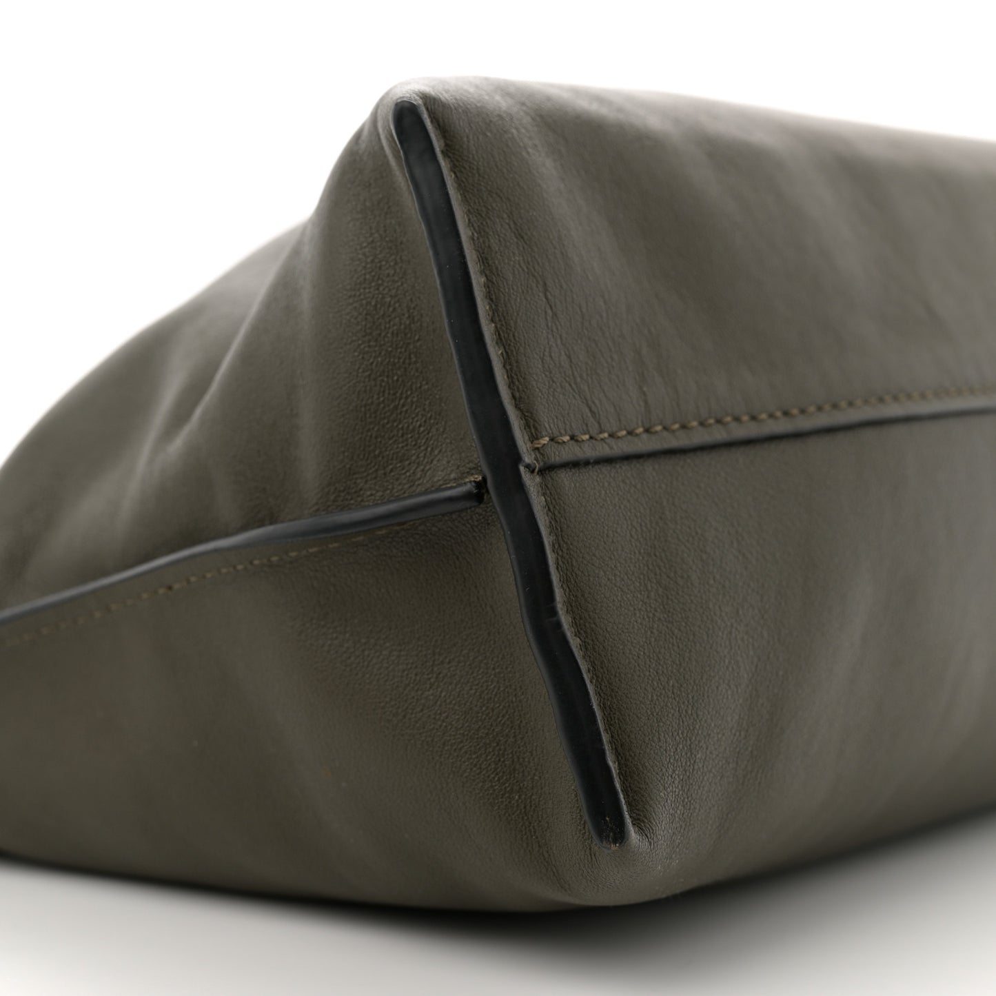 Nappa Calfskin Medium Flamenco Knot Clutch Avocado Green