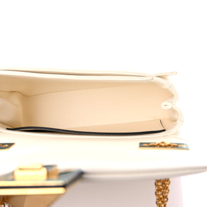 Valentino Garavani Nappa One Stud Chain Clutch Ivory 4 of 12
