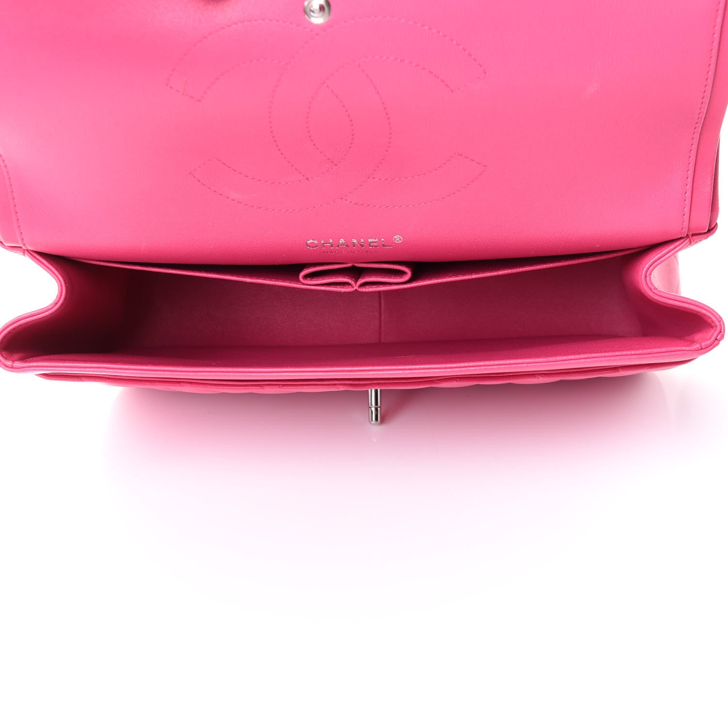 Chanel Lambskin Quilted Jumbo Double Flap Dark Pink 3 of 11