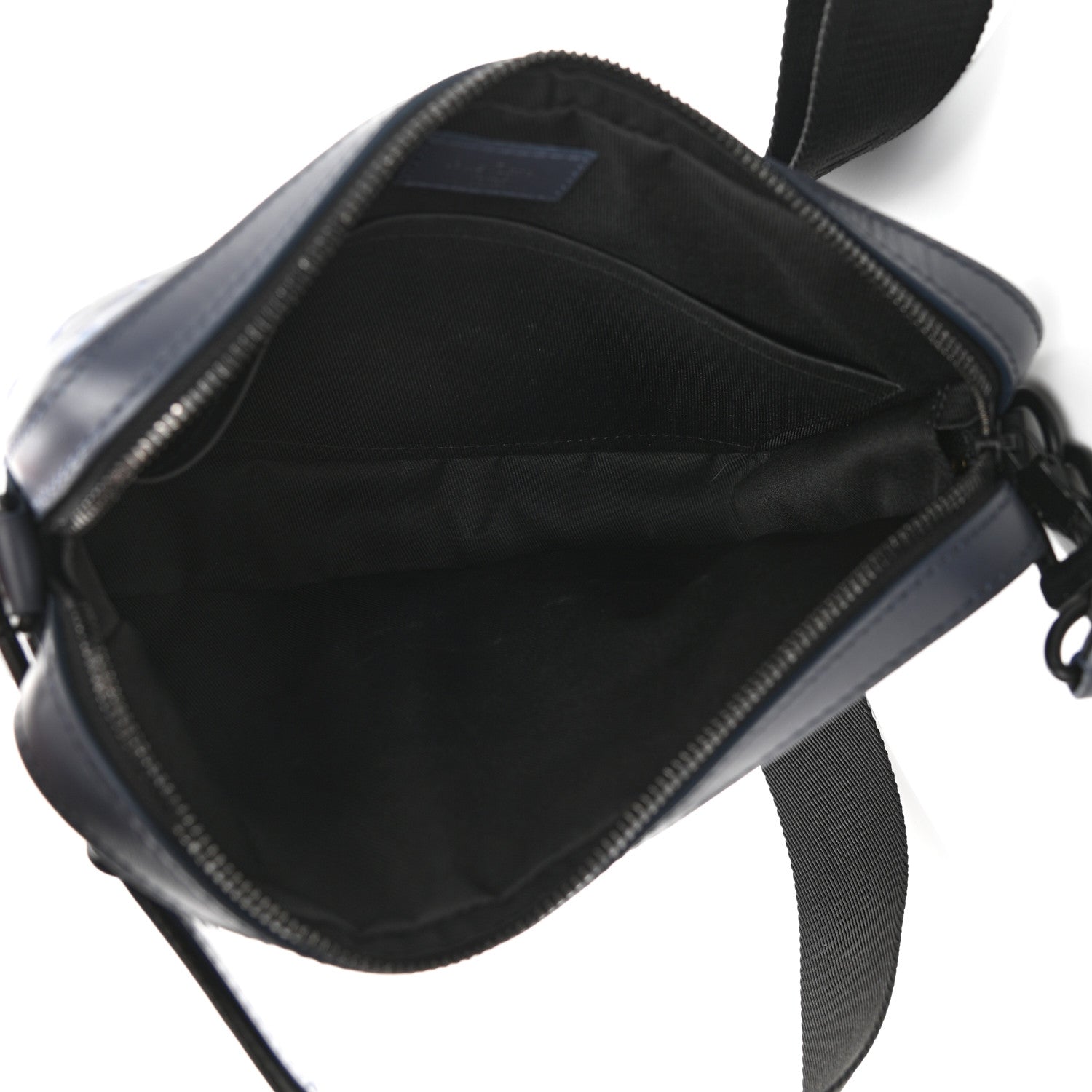 Louis Vuitton Calfskin Monogram Shadow Duo Messenger Navy Blue 4 of 10