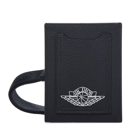 Christian Dior X AIR JORDAN Grained Calfskin Vertical Card Holder Lanyard Bleu 1 of 7