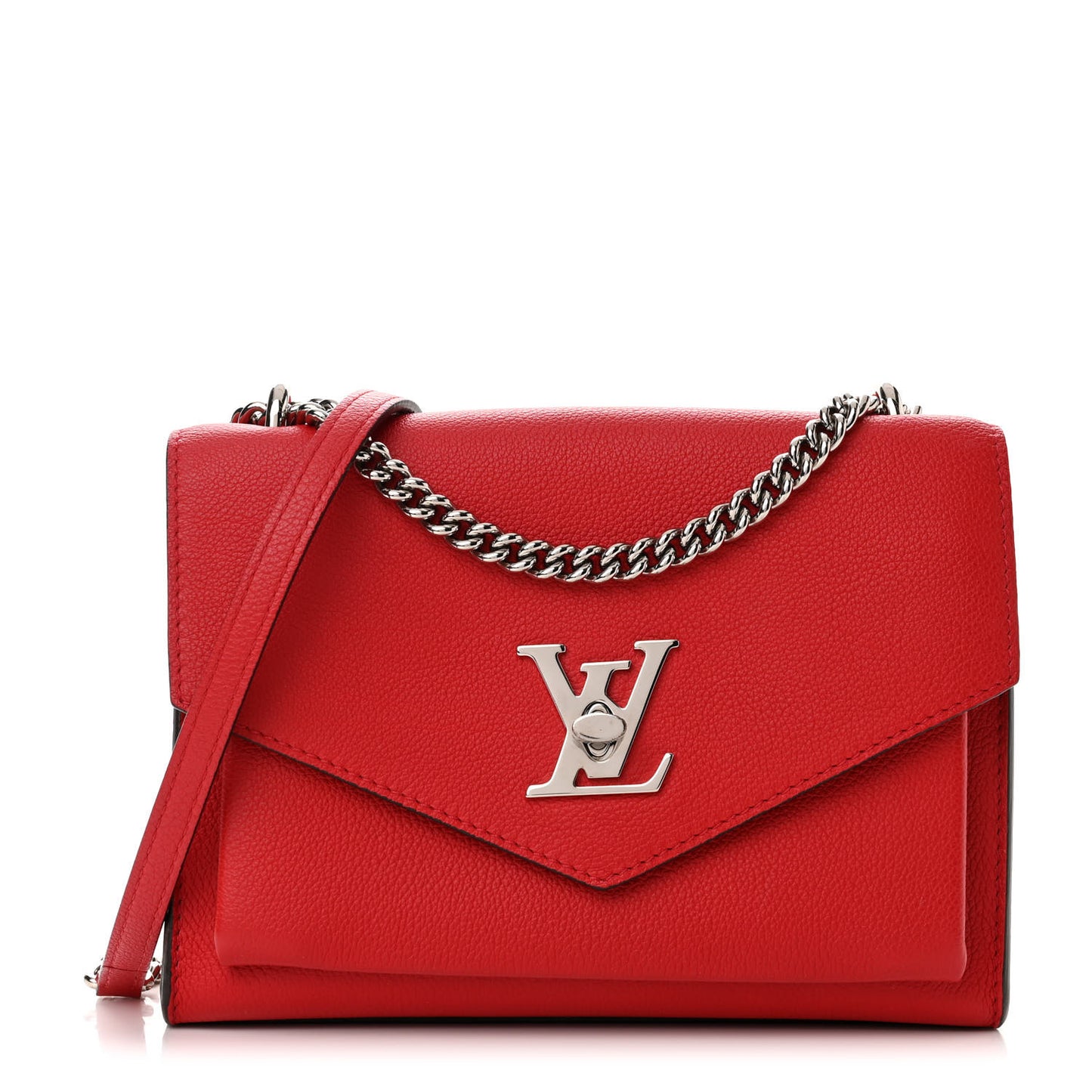 Soft Calfskin Mylockme Chain Bag BB Rubis