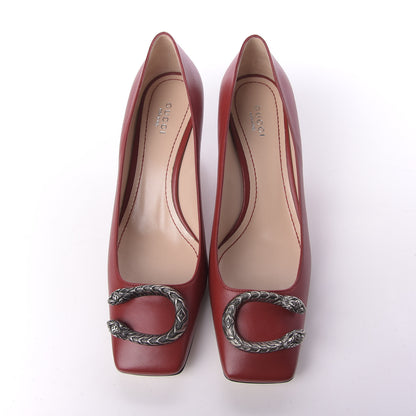 Gucci Lambskin Dionysus Low Heel Pumps 39 Red 5 of 10