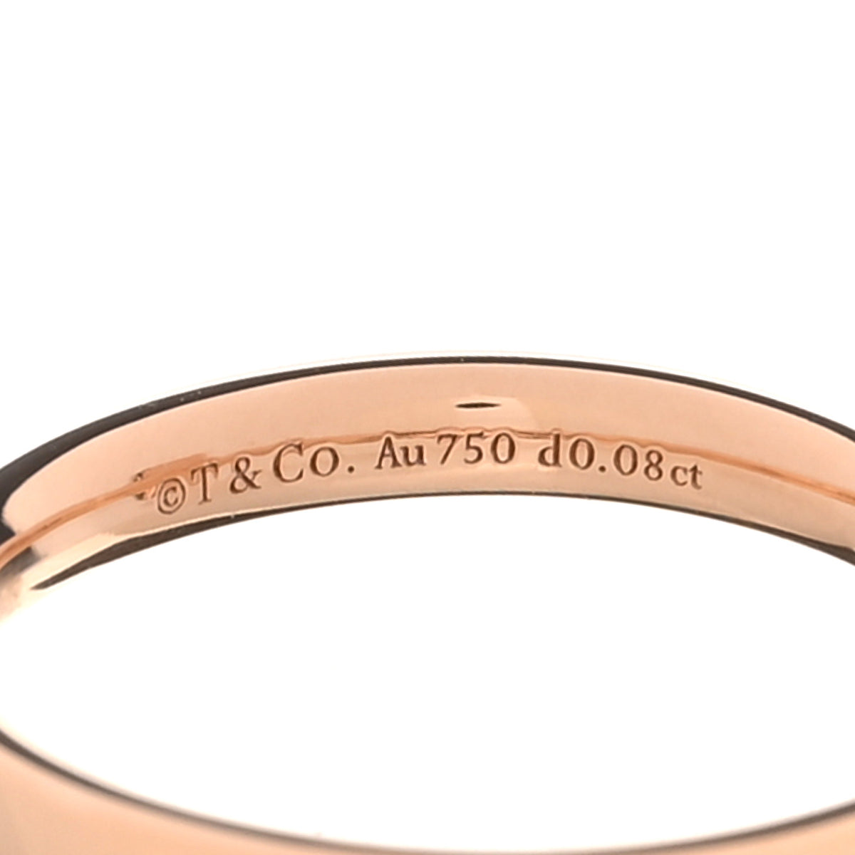 18K Rose Gold Diamond 2.5mm T T1 Ring 54 7