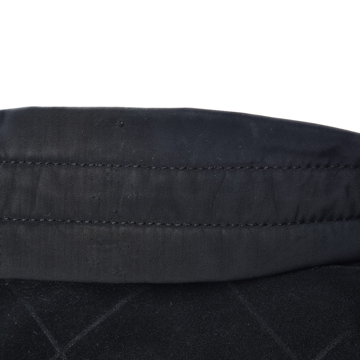 Suede Stitched Messenger Black