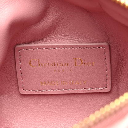 Christian Dior Calfskin Macrocannage Small Diortravel Nomad Pouch Old Rose 6 of 9