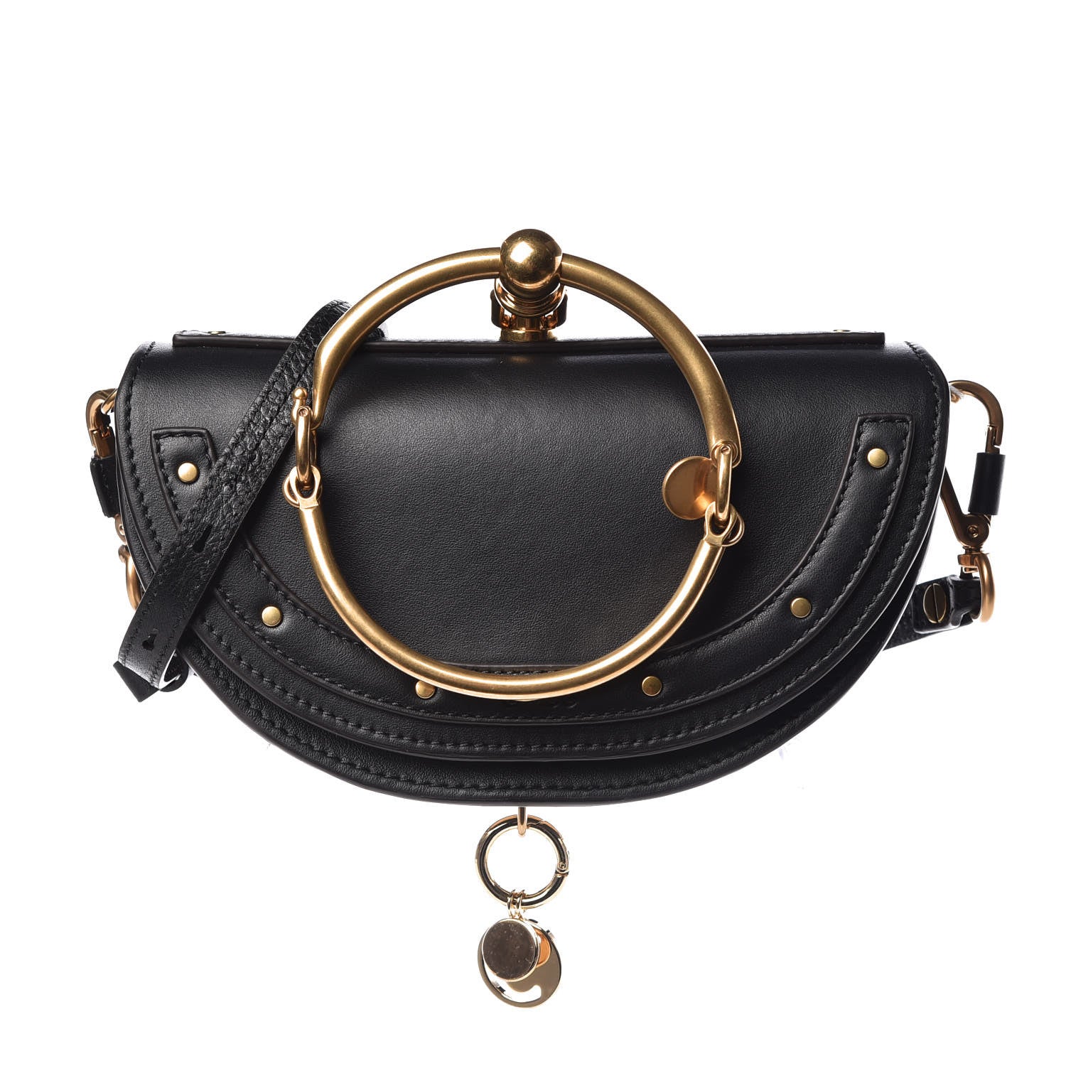 Chloe Calfskin Small Nile Bracelet Minaudiere Bag Black 1 of 7