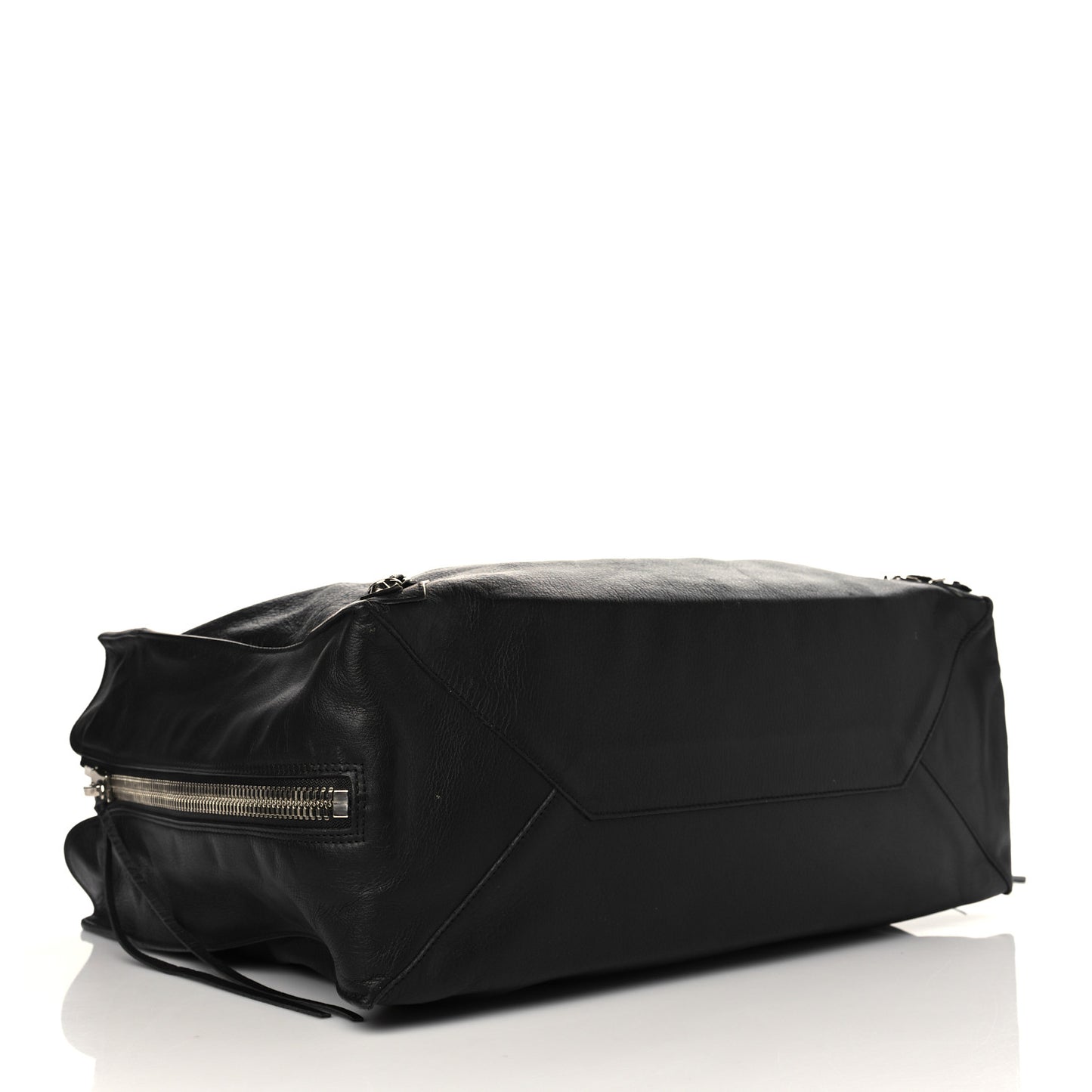 Supple Calfskin Papier A4 Zip Around Tote Black