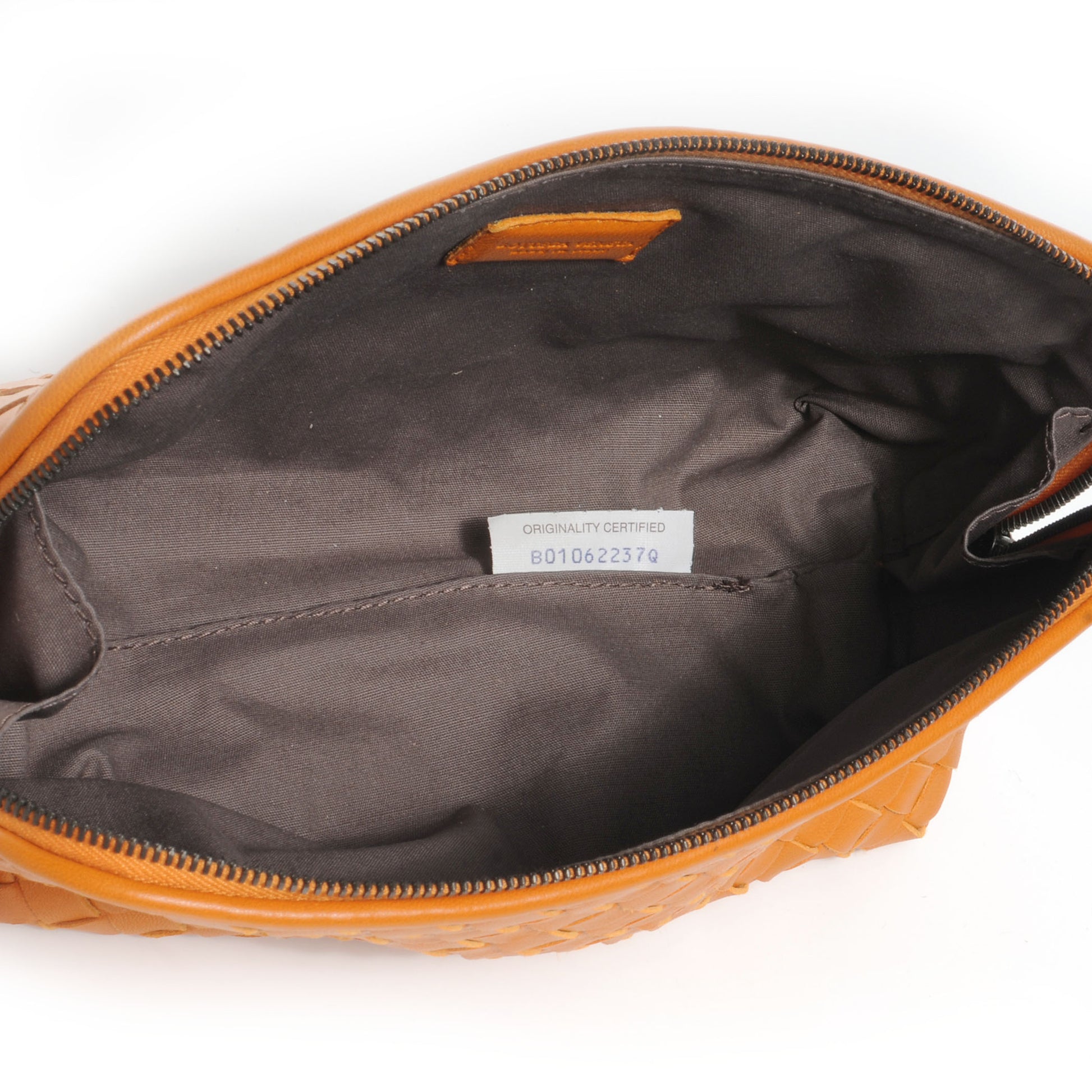 Bottega Veneta Nappa Intrecciato Small Cosmetic Case Orange 5 of 9