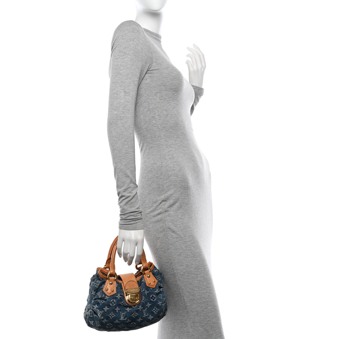 Monogram Denim Pleaty Blue