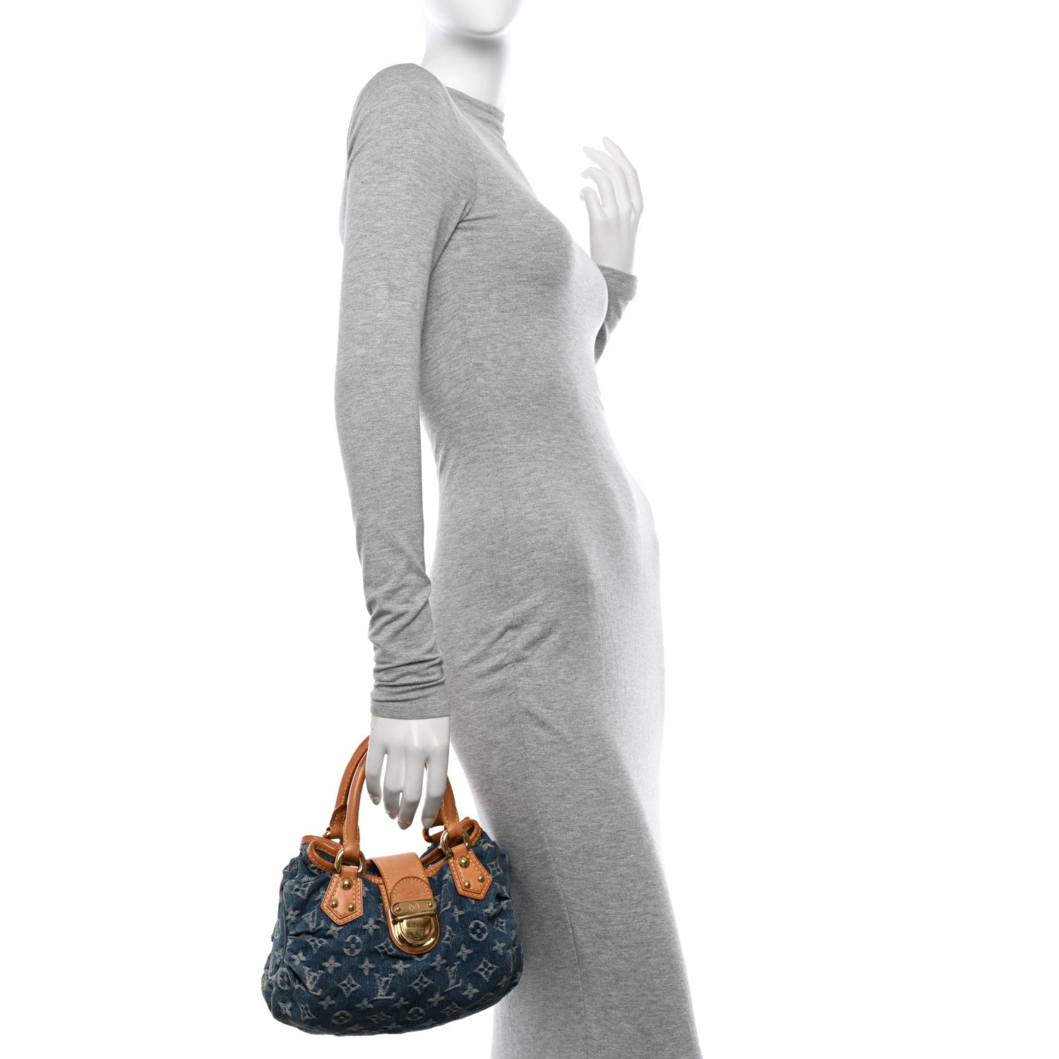 Louis Vuitton Monogram Denim Pleaty Blue 2 of 11