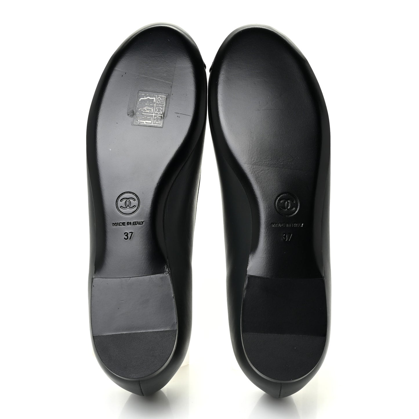 Lambskin Grosgrain Camellia Ballerina Flats 37 Black