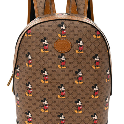 Gucci X DISNEY Mini Vintage GG Supreme Monogram Mickey Mouse Small Dome Backpack Beige Vintage Sun Oil 8 of 10