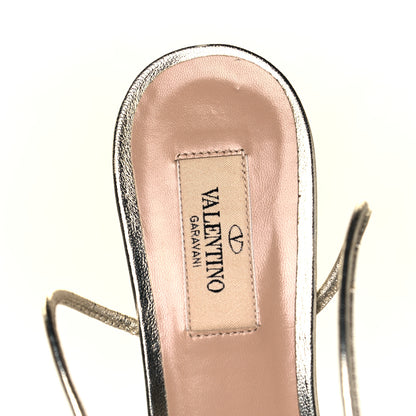 Valentino Garavani Metallic Nappa Rockstud Crisscross Slingback Sandals 41 Gold 7 of 7