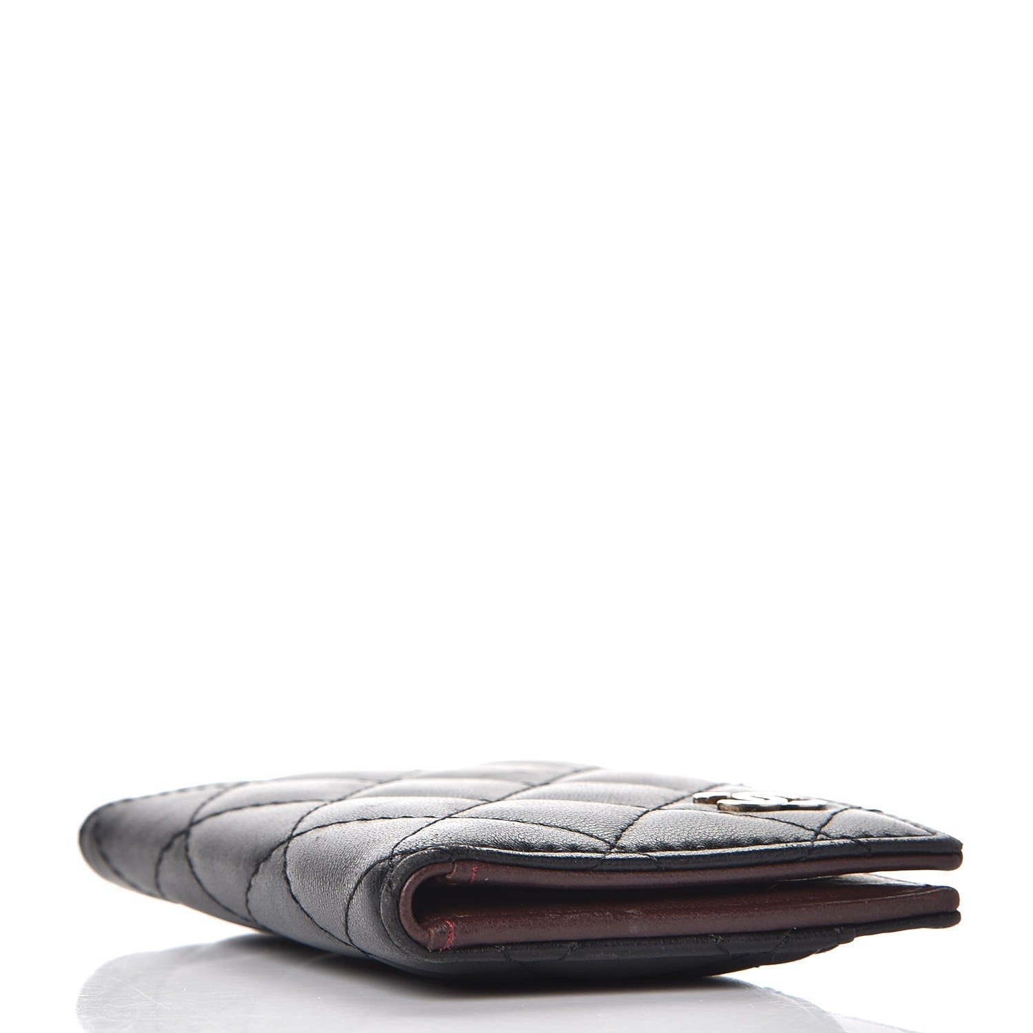 Chanel Lambskin Quilted Card Holder Wallet Black 4 of 9