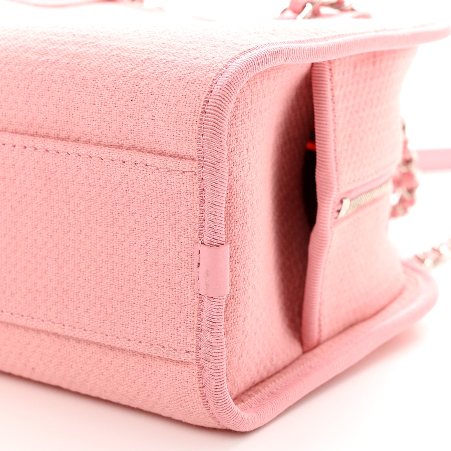 Chanel Canvas Deauville Small Bowling Bag Pink 10 of 10