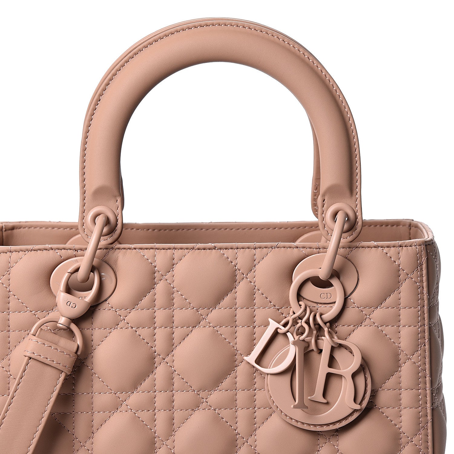 Christian Dior Ultra Matte Calfskin Cannage Medium Lady Dior Beige 6 of 9