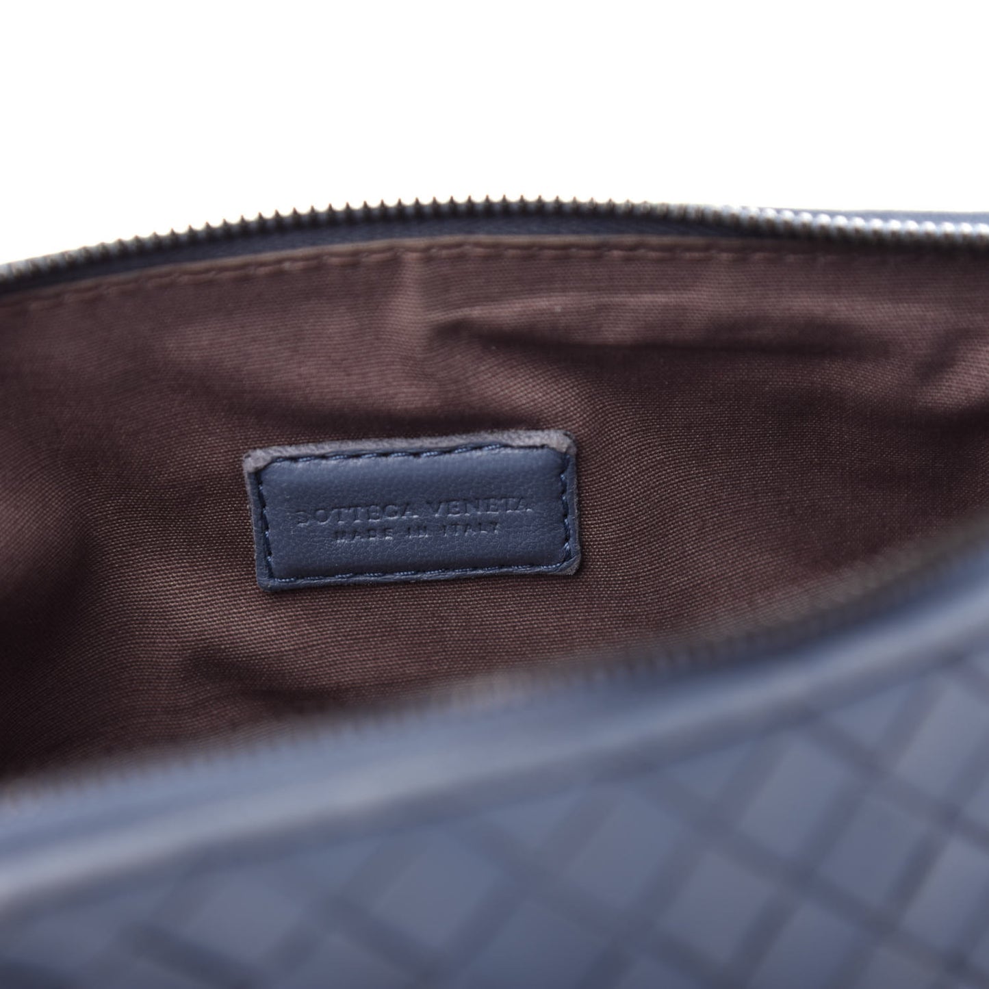 Nappa Intrecciato Cosmetic Pouch Blue