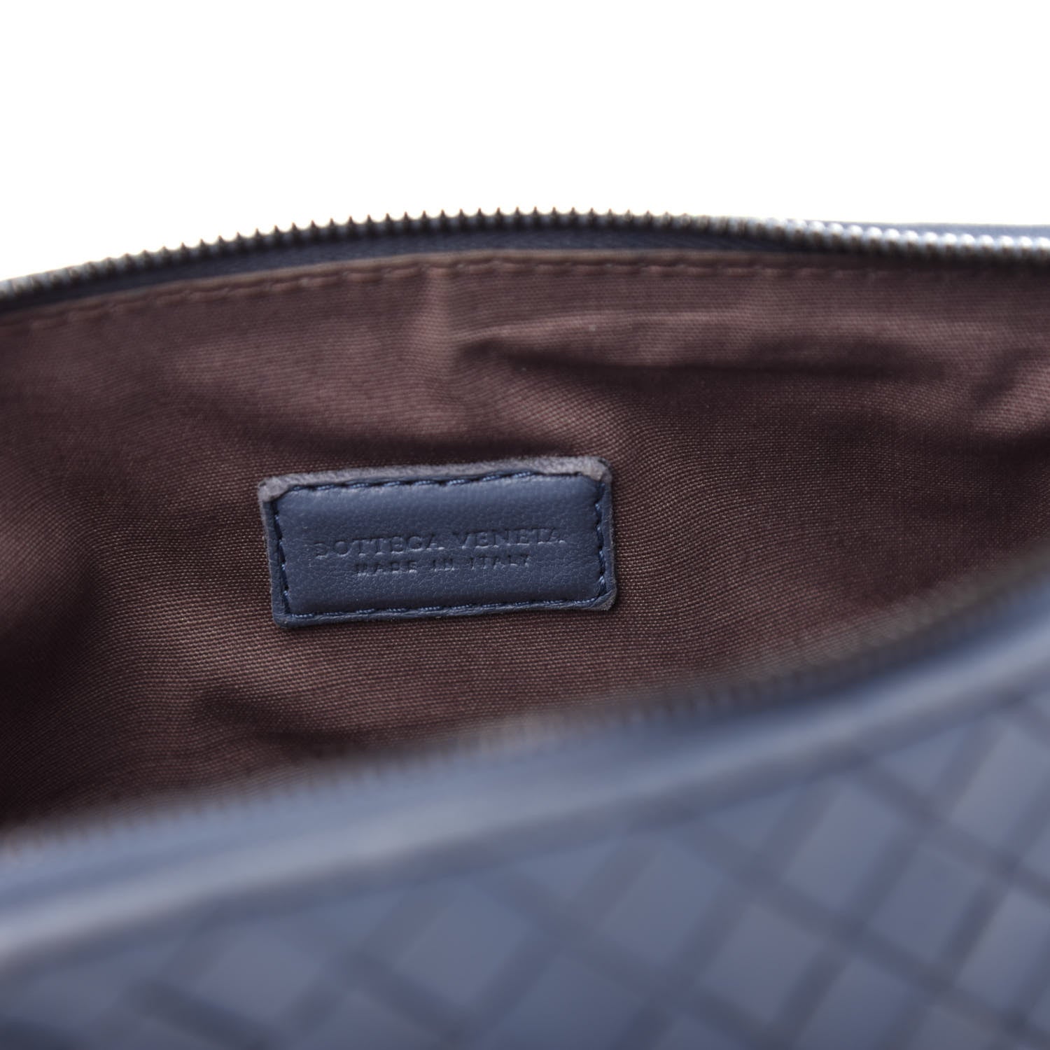 Bottega Veneta Nappa Intrecciato Cosmetic Pouch Blue 6 of 7