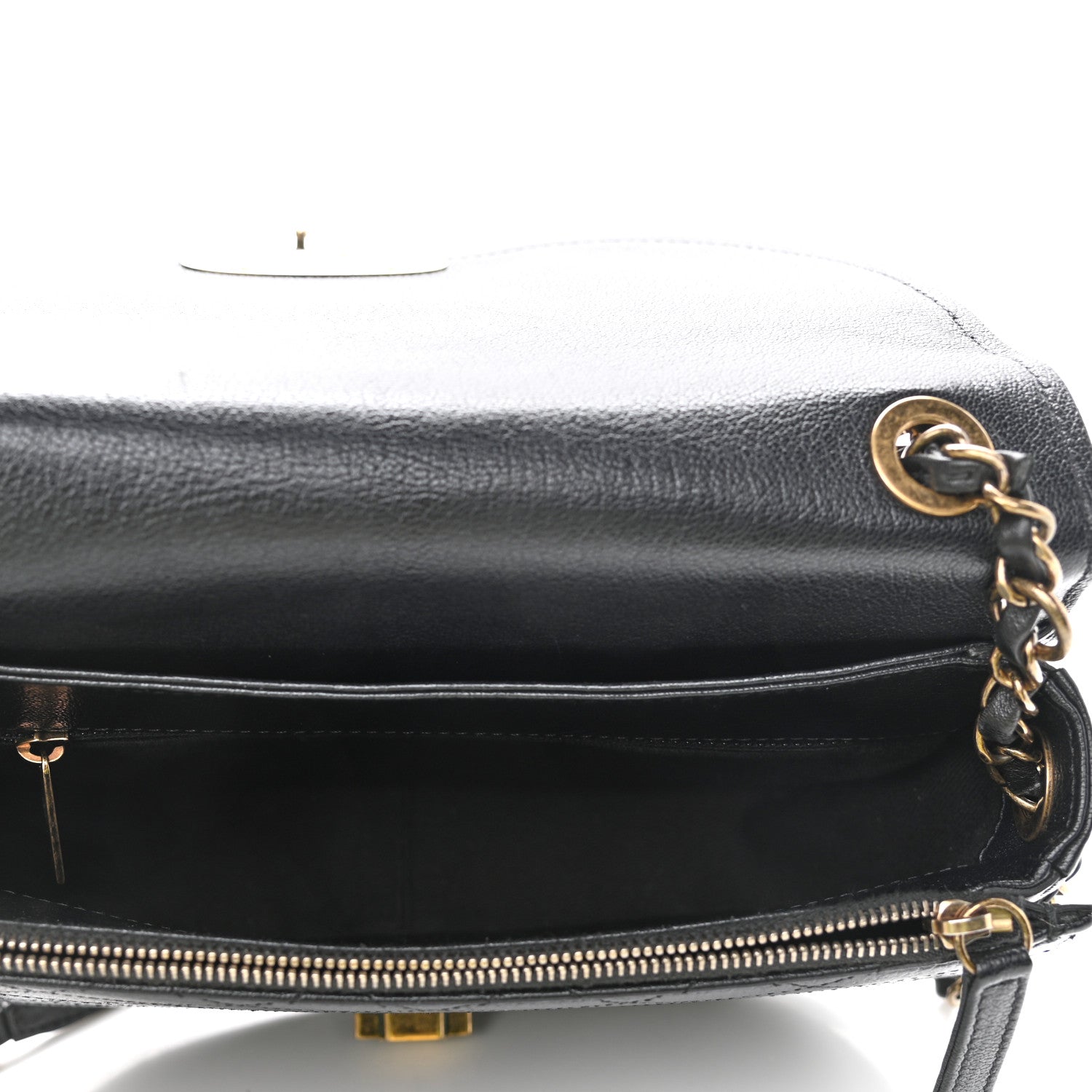 Chanel Shiny Calfskin Goatskin Quilted Medium Coco Curve Messenger Flap Black 5 of 10