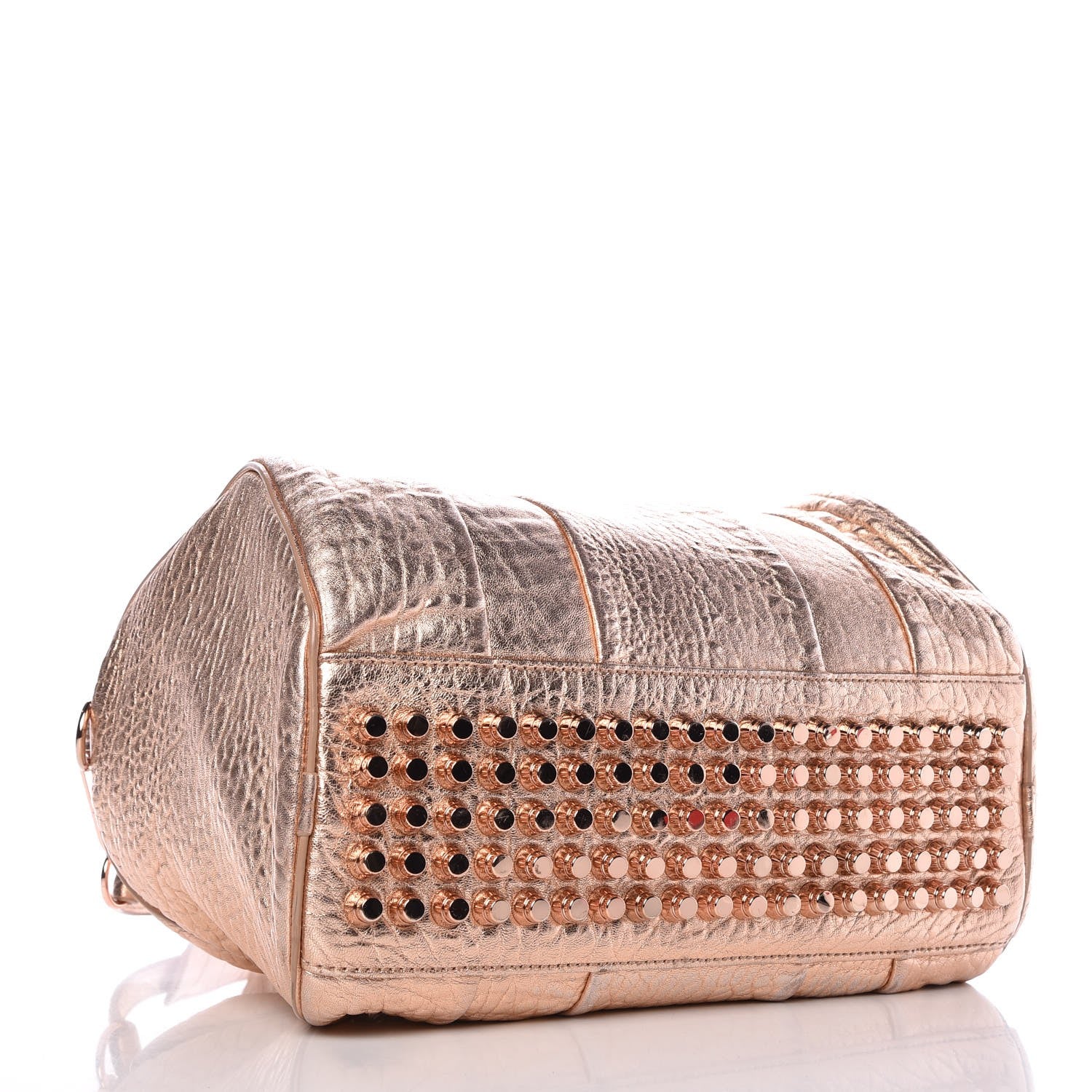 Alexander Wang Metallic Pebbled Lambskin Rocco Rose Gold Hardware 5 of 7