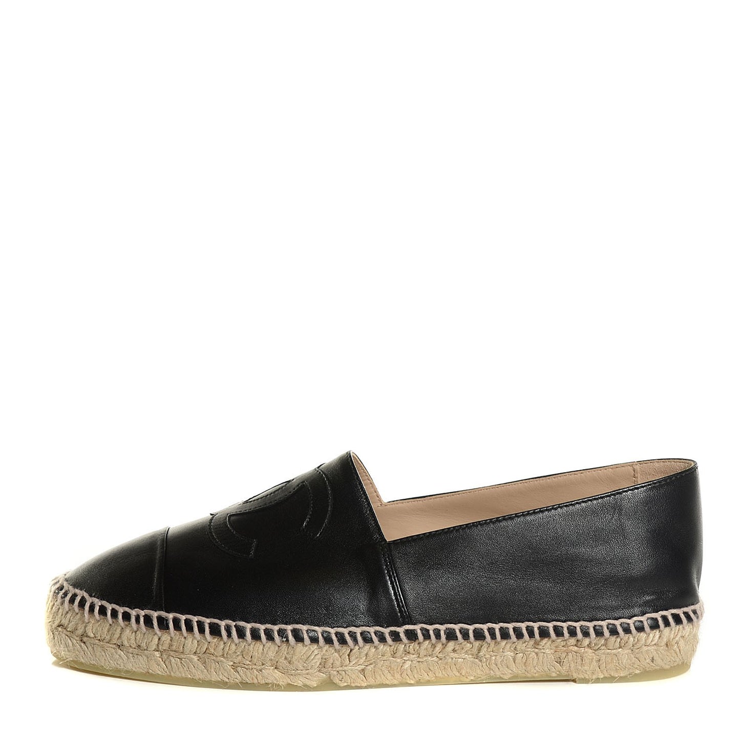 Lambskin CC Espadrilles 40 Black