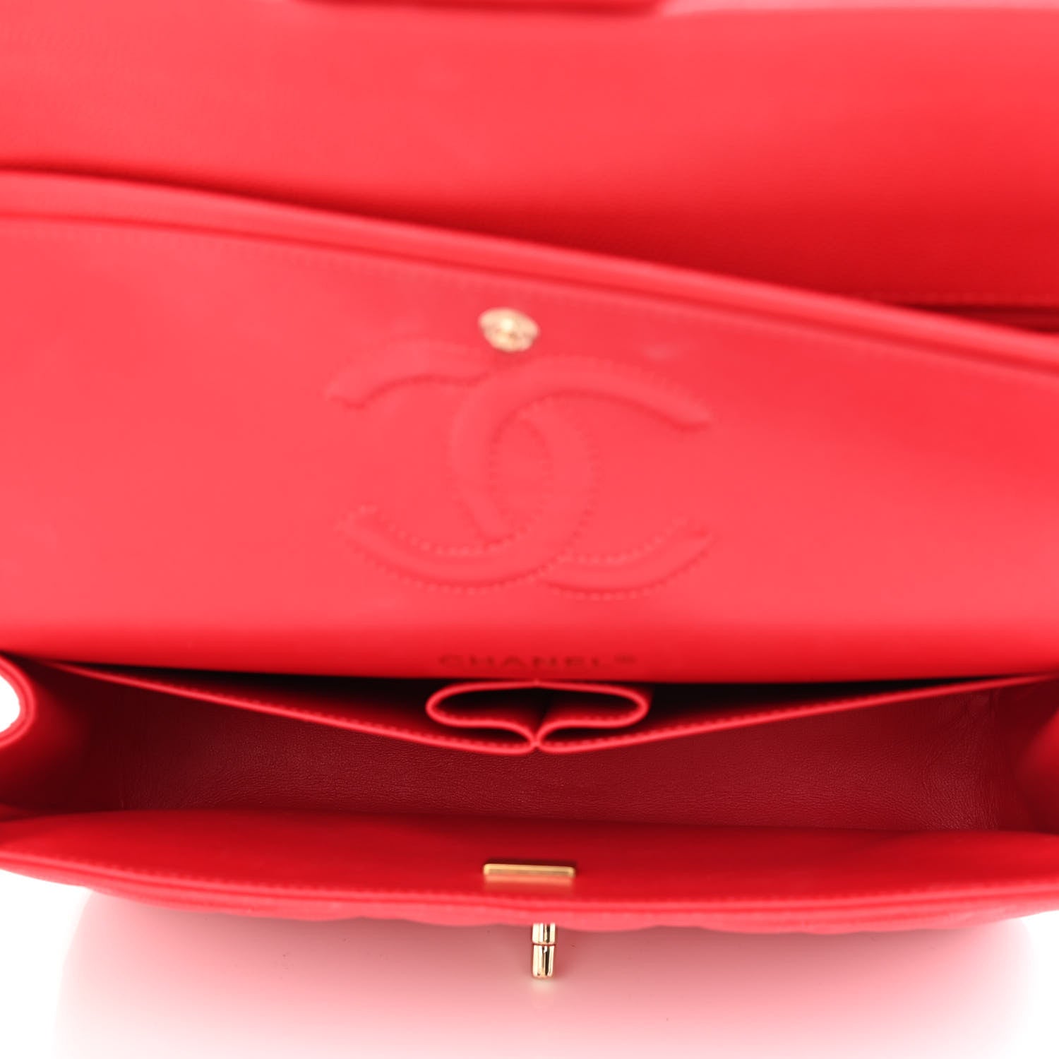 Chanel Caviar Quilted Medium Double Flap Red 5 of 12