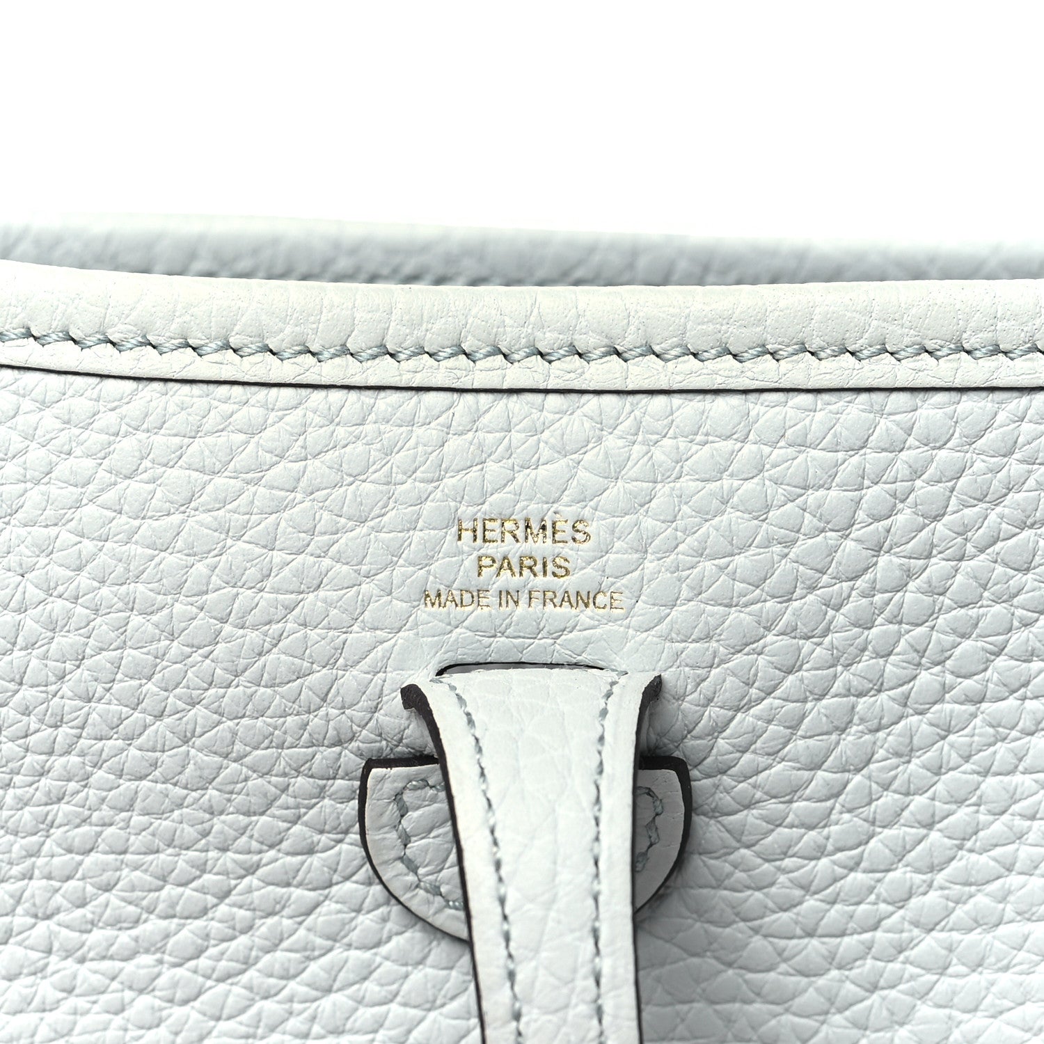 Hermes Taurillon Clemence Amazone Evelyne TPM Bleu Pale Etain 6 of 11