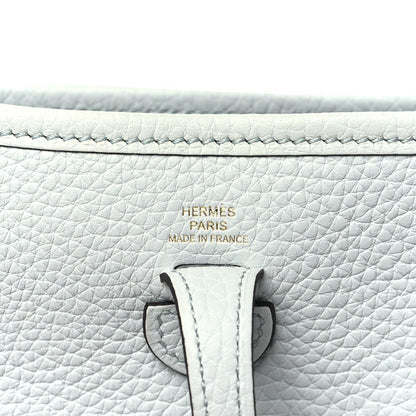 Hermes Taurillon Clemence Amazone Evelyne TPM Bleu Pale Etain 6 of 11