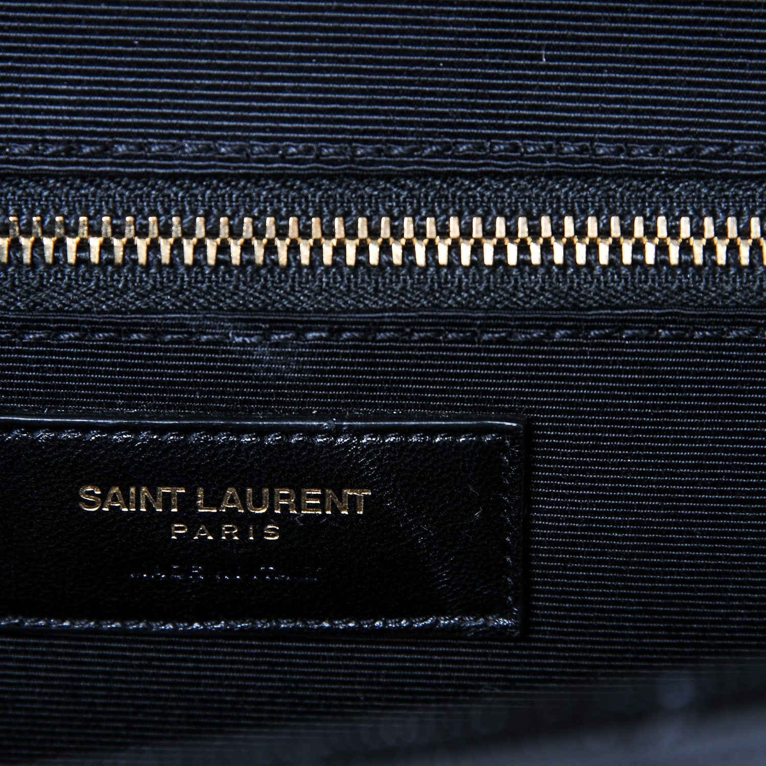 Saint Laurent Grain De Poudre Matelasse Chevron Large Monogram Satchel Black 16 of 17