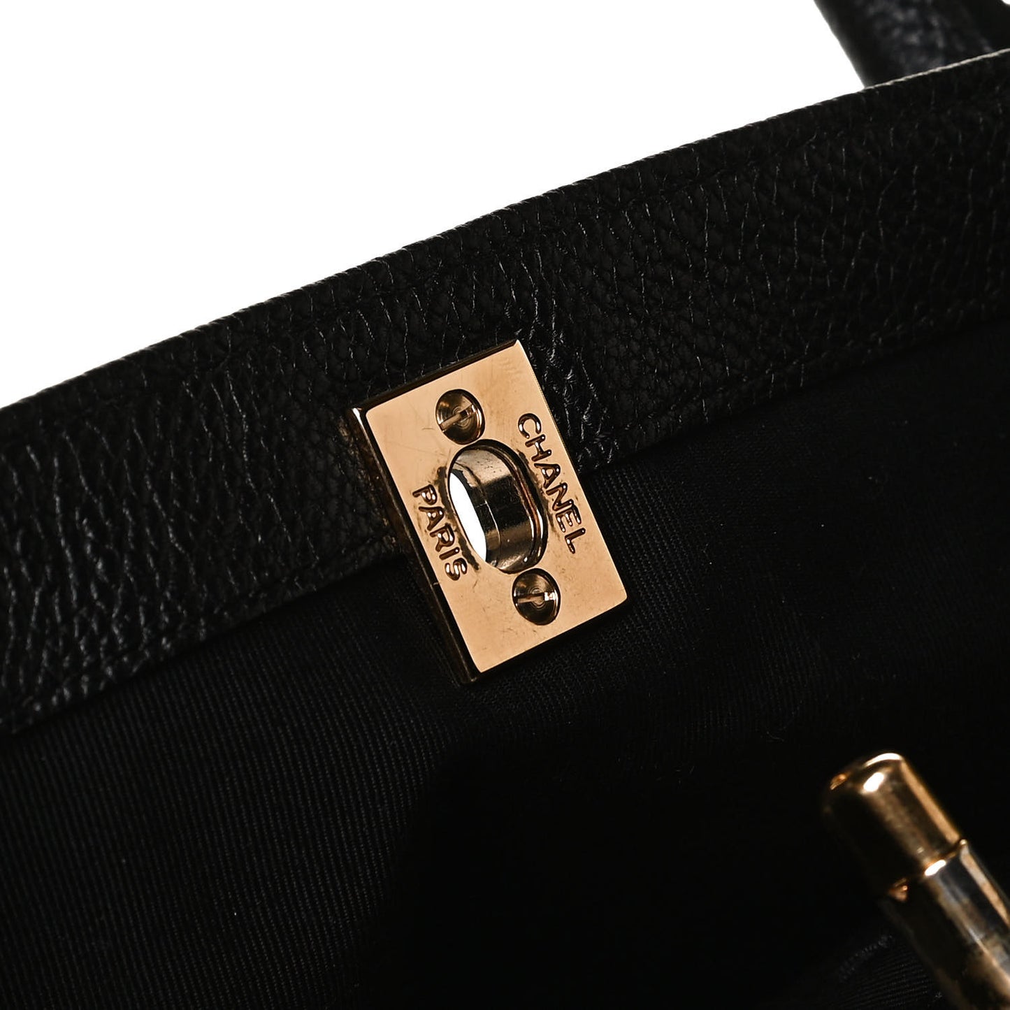 Calfskin Cerf Executive Shopper Tote Black