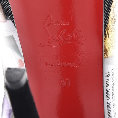 Christian Louboutin PVC Velvet Winter Trash 150 Pumps 41 Black 8 of 13
