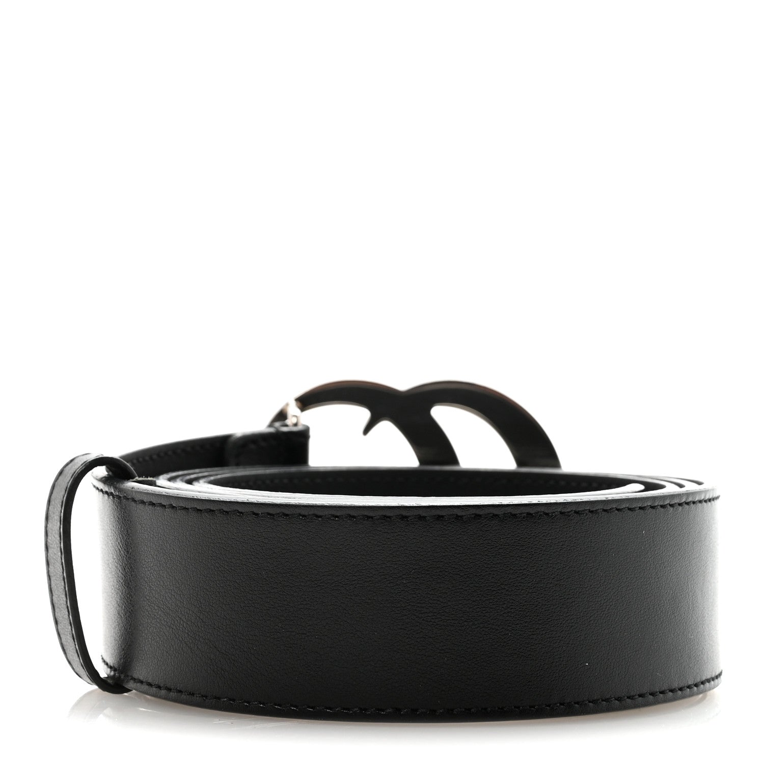 Gucci Plutone Calfskin Palladium Double G 40mm Belt 110 44 Belt Black 2 of 5