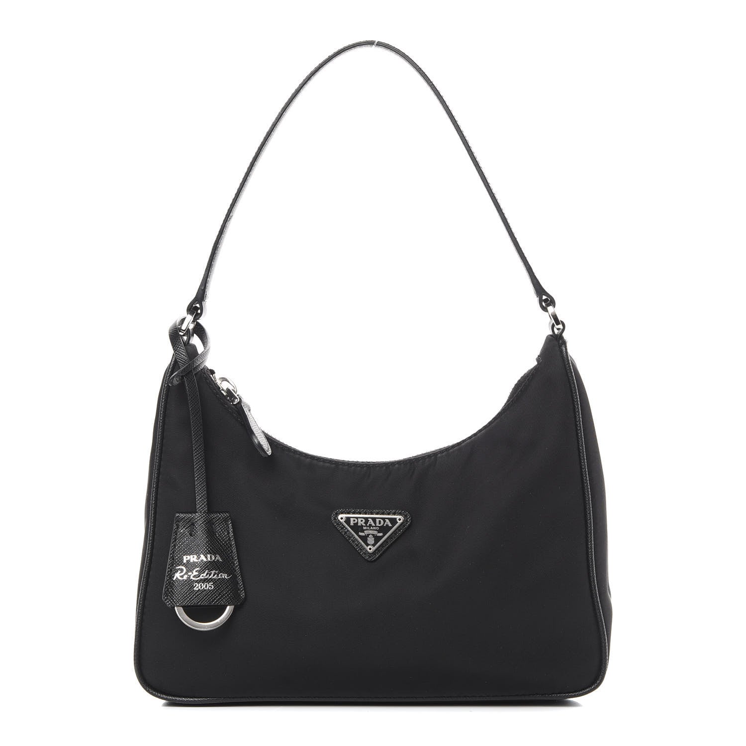 Prada Tessuto Nylon Saffiano Mini Re-Edition 2005 Bag Black 1 of 11